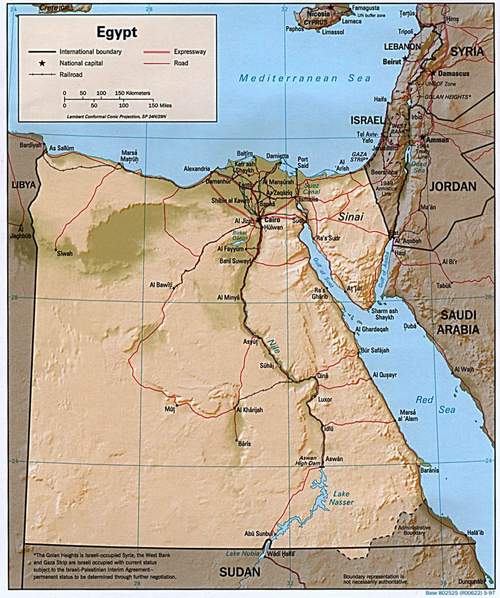Tourist Map of Egypt